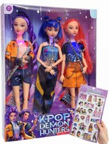 Lalki + Naklejki 3D – Rumi, Zoey, Mira K-pop Demon Hunters