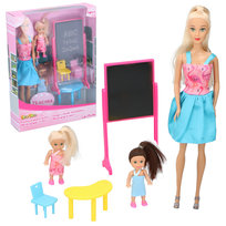 Lalki nauczycielka uczennica EDDY TOYS 29cm 7el