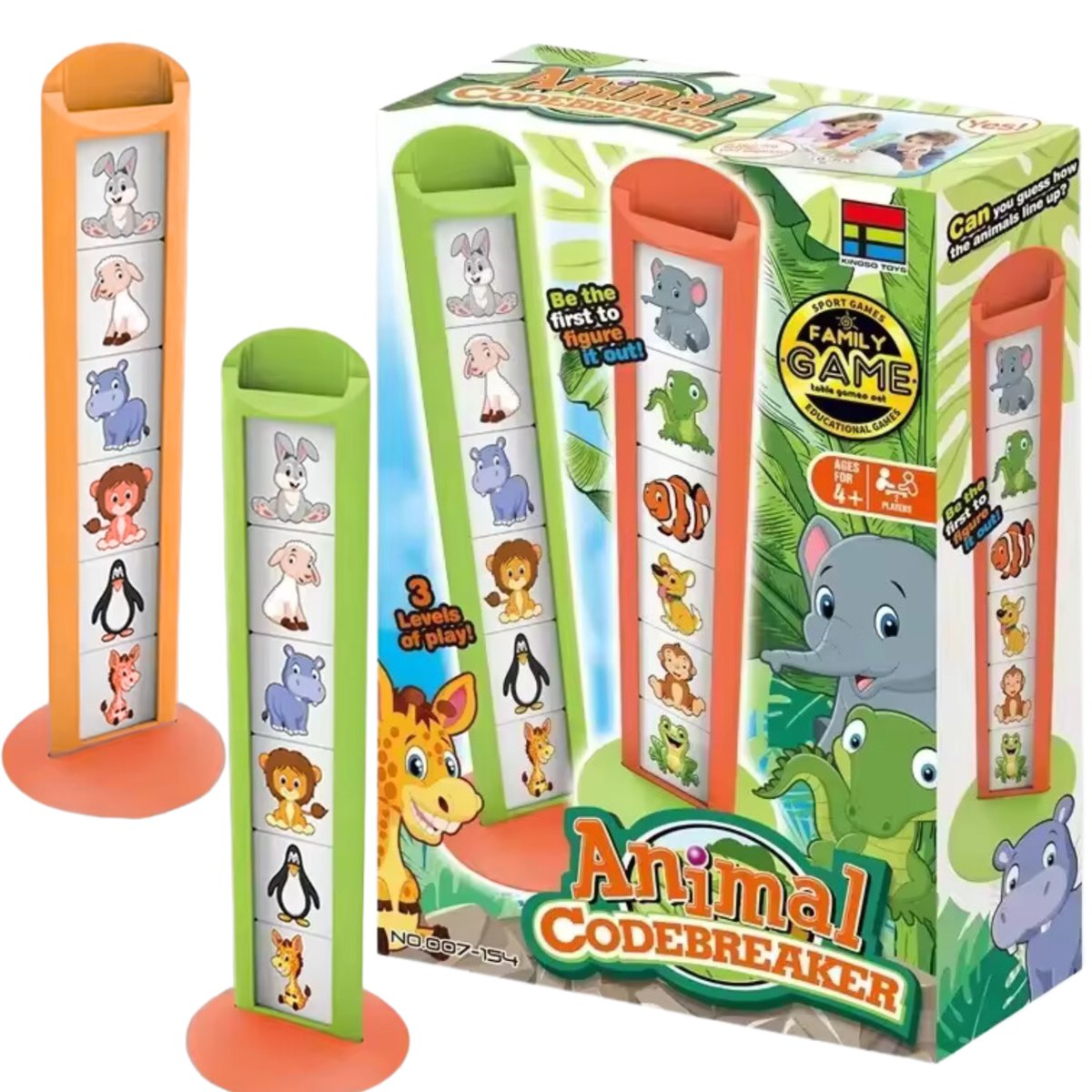 Łamacz Kodów Zwierzątka Gra Logiczna Odgadywanie Hasła Kodu Obrazki Kolorow, Import ProNice