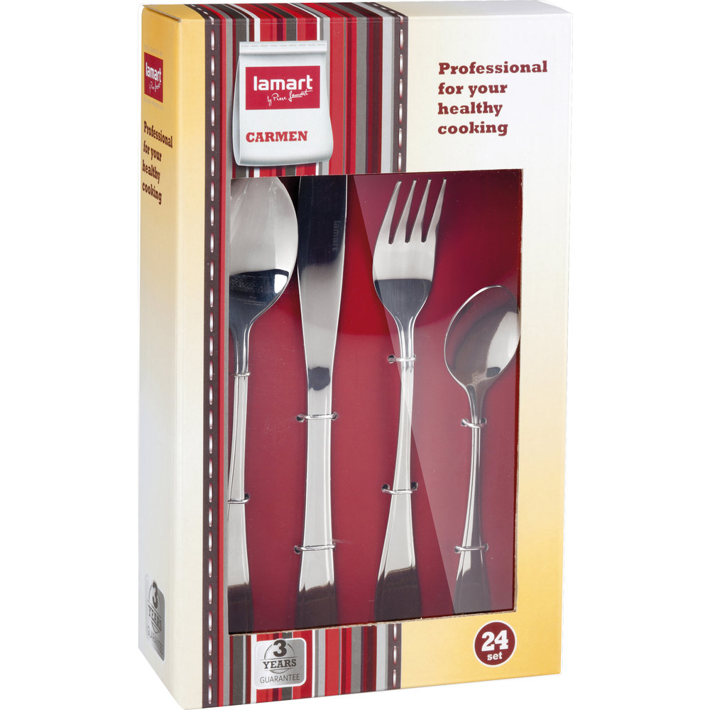 Lamart, Zestaw sztućców Carmen LT5001, 24 elementy