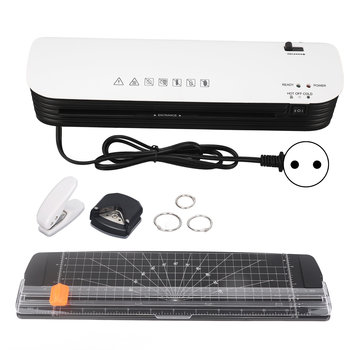 Laminator 9 cali A4, termiczny, do laminowania na zimno i na gorąco, z nożem do użytku domowego, szkolnego i biurowego, wtyczka EU 220‑240 V - other