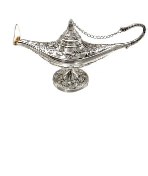 Lampa Alladyna Olejowa Kaganek Posrebrzany - Inny producent