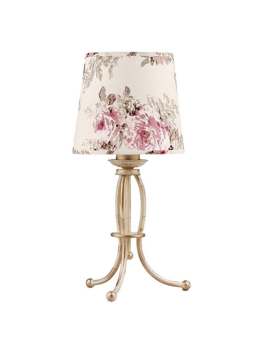 Lampa biurkowa SARA abażur kwiaty 1286 Jupiter