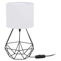 Lampa biurkowa stołowa NOCNA LOFT ABAŻUR biały