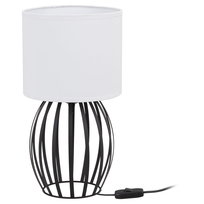 Lampa biurkowa stołowa NOCNA LOFT ABAŻUR biały