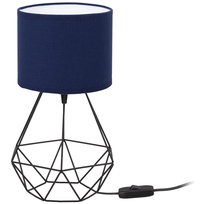 Lampa biurkowa stołowa NOCNA LOFT ABAŻUR granatowy