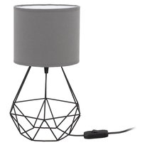 Lampa biurkowa stołowa NOCNA LOFT ABAŻUR szary