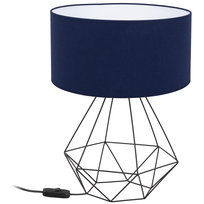 Lampa biurkowa stołowa NOCNA LOFT maxi ABAŻUR granatowy