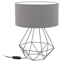 Lampa biurkowa stołowa NOCNA LOFT maxi ABAŻUR szary