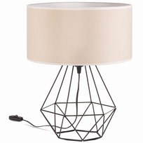 Lampa biurkowa stołowa NOCNA maxi ABAŻUR WELUR beżowy