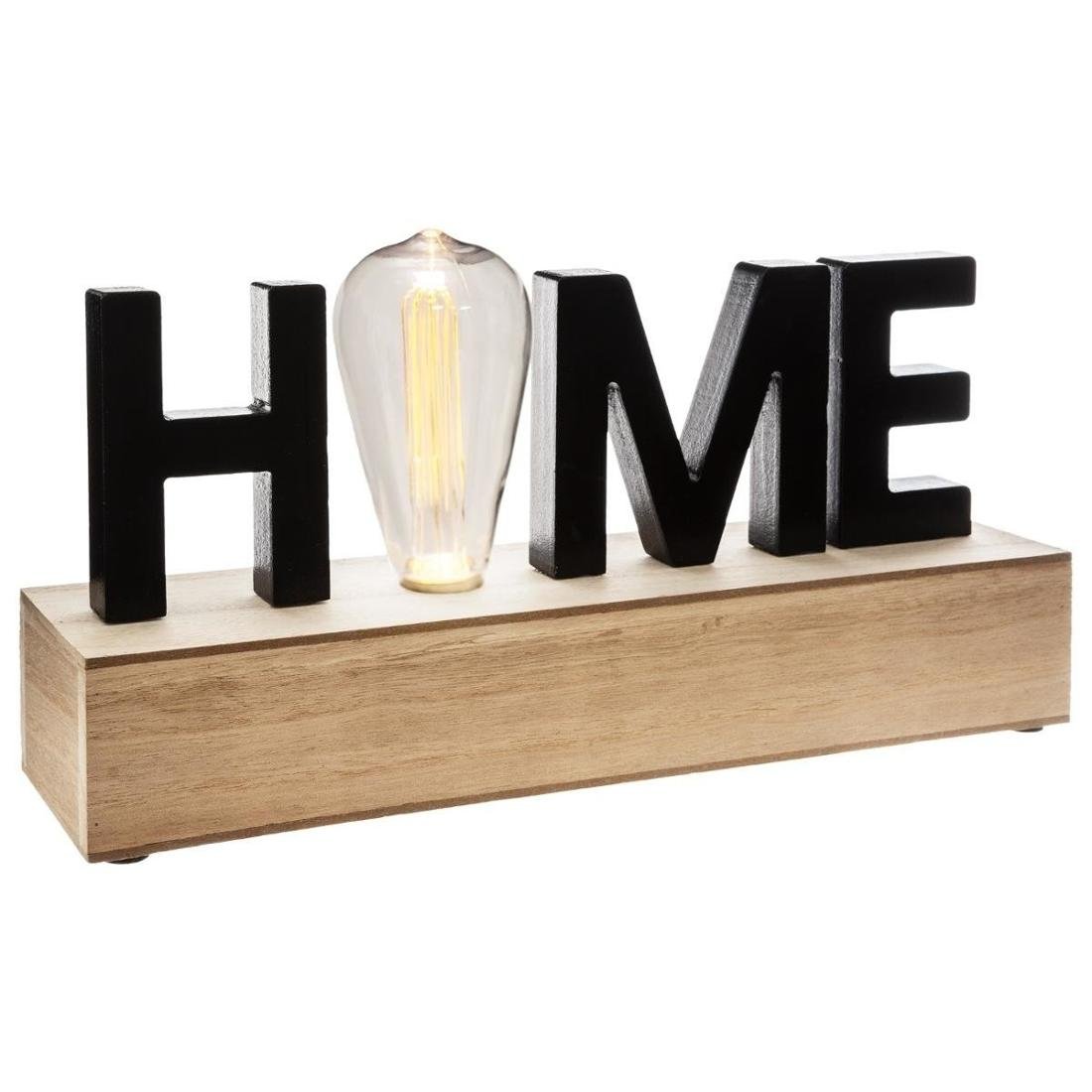 Lampa dekoracyjna ATMOSPHERA Home, brązowo-czarna, 34x17 cm