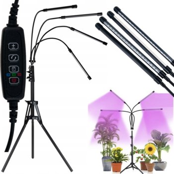 Lampa do Roślin LED Uprawy Wzrostu Panel x 4 Timer dla Doświetlania + Pilot - MARTOM