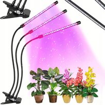 LAMPA DO ROŚLIN uprawy LED DO DOŚWIETLANIA wzrostu HODOWLI TIMER 3 RAMIONA