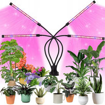 LAMPA DO ROŚLIN uprawy LED DO DOŚWIETLANIA wzrostu HODOWLI TIMER 4 RAMIONA