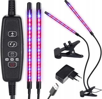 Lampa do wzrostu roślin Heckermann - 18W - 2 głowice - Heckermann