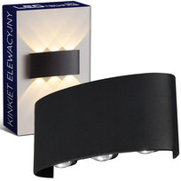 Lampa elewacyjna ścienna LED Kinkiet zewnętrzny ogrodowy GÓRA DÓŁ aluminium