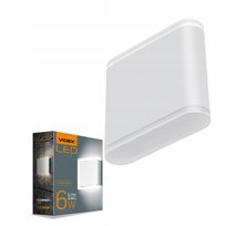 Lampa kinkiet elewacyjna biała zewnętrzna Videx 560 lm 6W IP54 ciepła