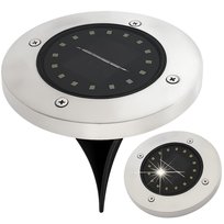 Lampa Lampka Ogrodowa Solarna Najazdowa Czujnik Zmierzchu Mocna 16 Led Biały Ciepły