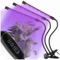 Lampa LED dla Roślin do Doświetlania Wzrostu Uprawy x 3 Panel Timer + Pilot