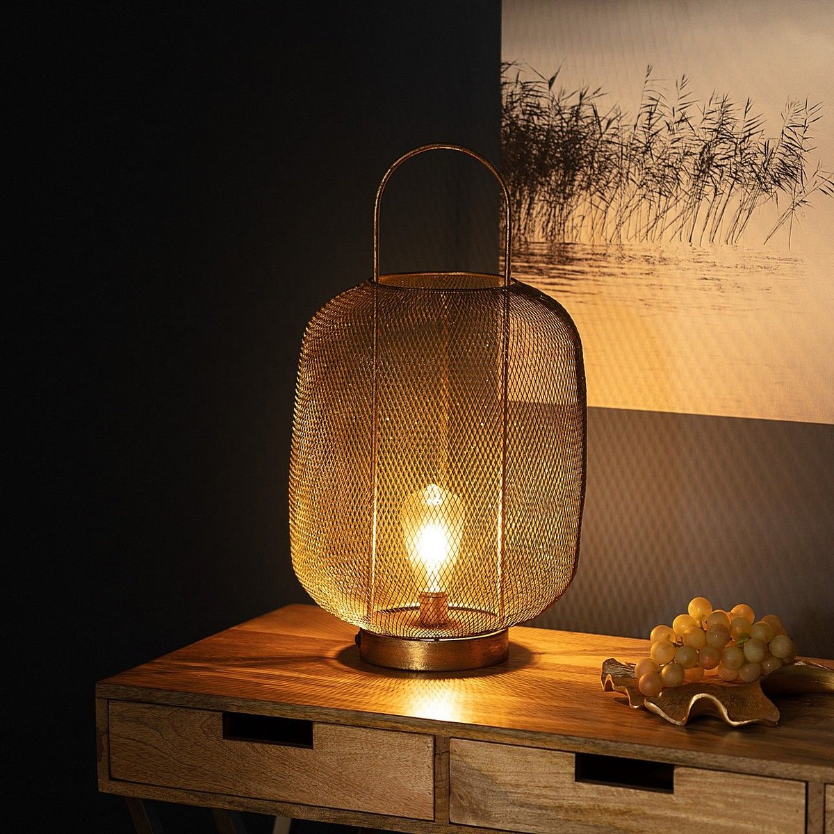 Фото - Настільна лампа Dekoria Lampa LED Narva Gold 53cm, 28,5 x 54 cm 