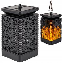 Lampa LED solarna dekoracyjna płomień kwadrat