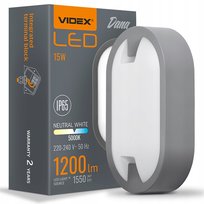 Lampa Ogrodowa Kinkiet Elewacyjny PLAFON LED 15W 5000K DANA VIDEX