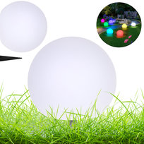 Lampa Ogrodowa Kula Solarna Świetlana 25cm wbijana LED Kolory 4iQ Group