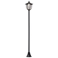 Lampa ogrodowa Outsunny Solar LED, latarnia, lampa ogrodowa, 30/60 lumenów, stal nierdzewna, czarna Ø 26,5 x 177 H cm