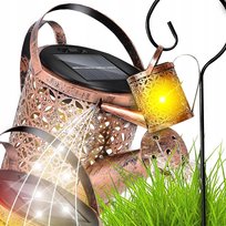 LAMPA OGRODOWA SOLARNA LED WBIJANA KONEWKA Z CZUJNIKIEM ZMIERZCHU MOCNA XXL