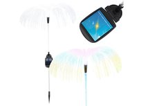 Lampa Ogrodowa Solarna Światłowodowa Drzewko Dmuchawiec Meduza Multikolor