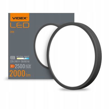 Lampa Oprawa Natynkowa Videx 24W Czarna Zintegrowane Źródło LED 24,6 cm - Videx