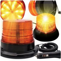  Lampa ostrzegawcza kogut błyskowa pomarańczowa na magnes mocne światło