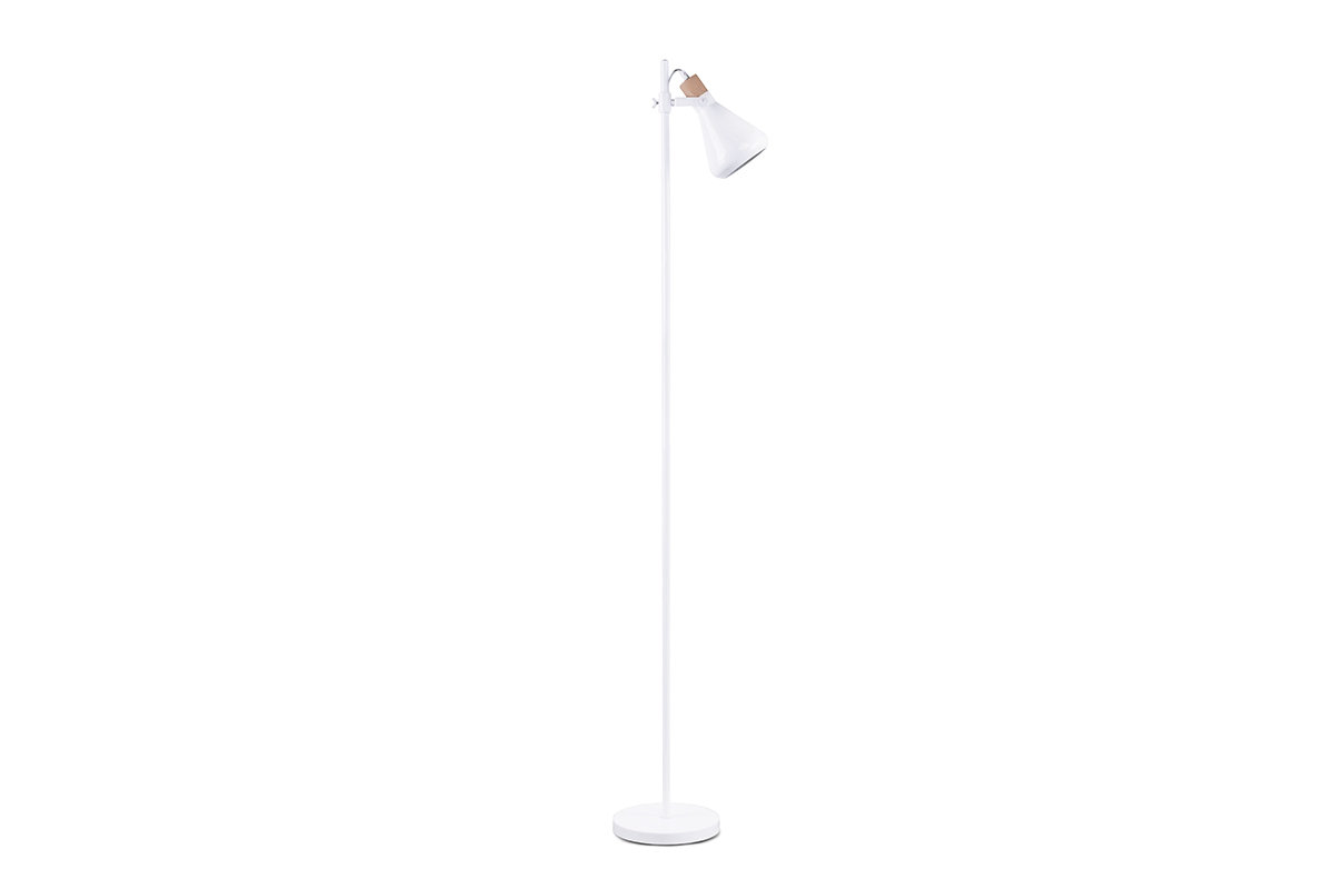 Lampa podłogowa CORTODI biały, 22 x 156, metal/drewno