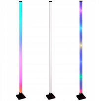 Lampa podłogowa czarna muzyczna RGB+W LED z pilotem Ecolight EC20546