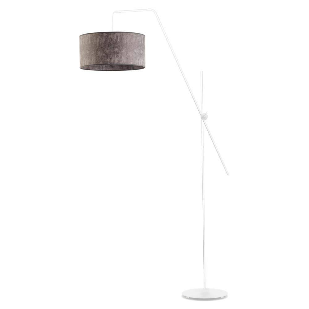 Lampa podłogowa LYSNE Bilbao, 60 W, E27, beton/biała, 176x90 cm