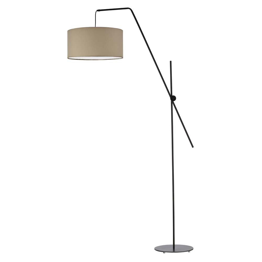 Lampa podłogowa LYSNE Bilbao, 60 W, E27, beżowa/czarna, 176x90 cm