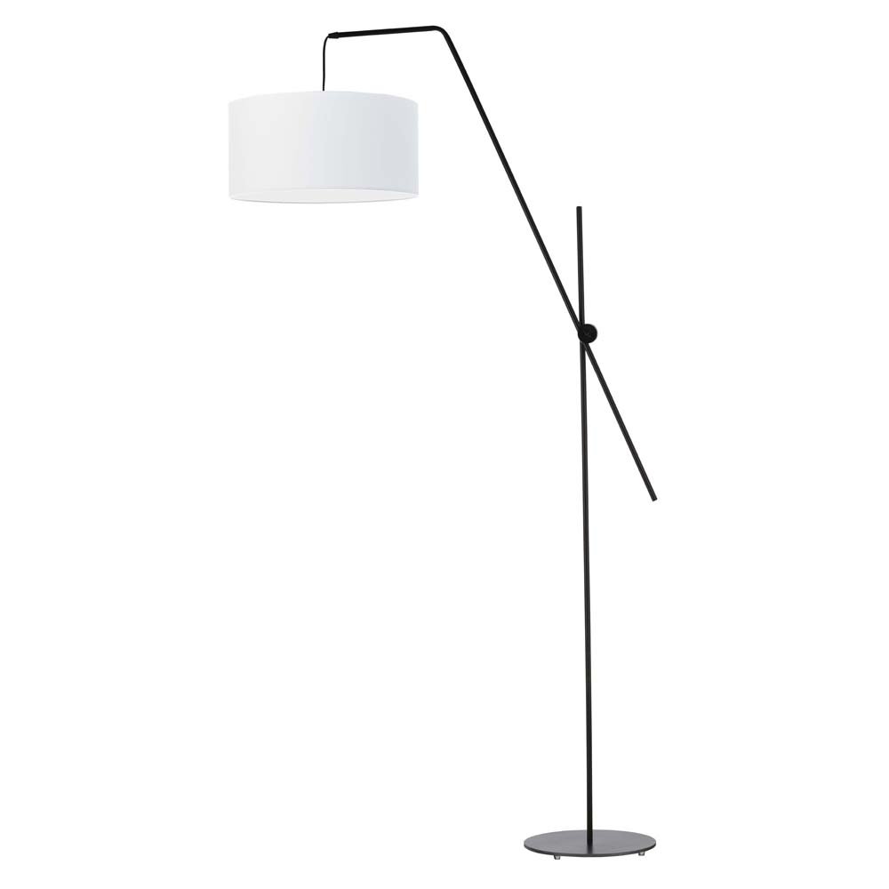Lampa podłogowa LYSNE Bilbao, 60 W, E27, biała/czarna, 176x90 cm