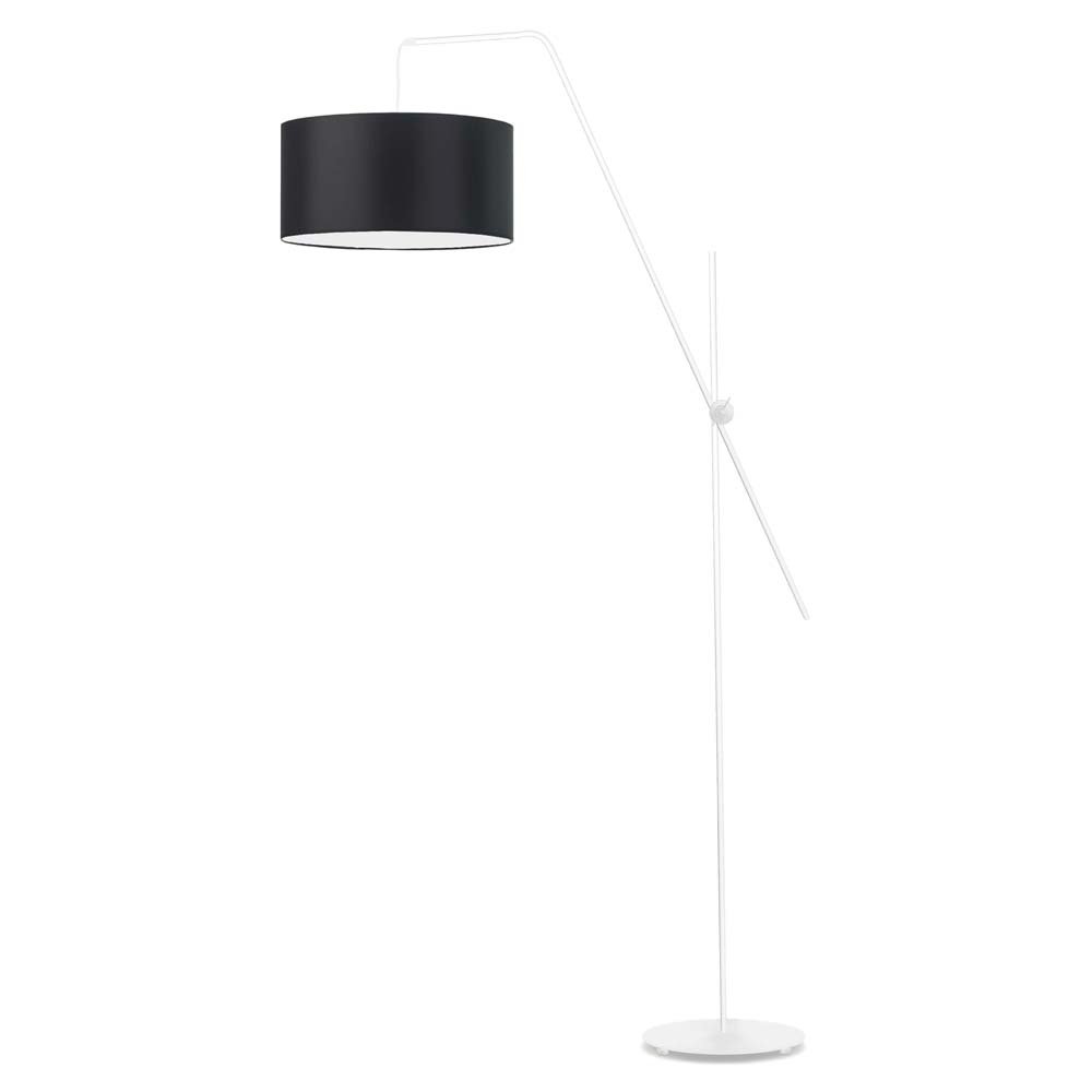 Lampa podłogowa LYSNE Bilbao, 60 W, E27, czarna/biała, 176x90 cm