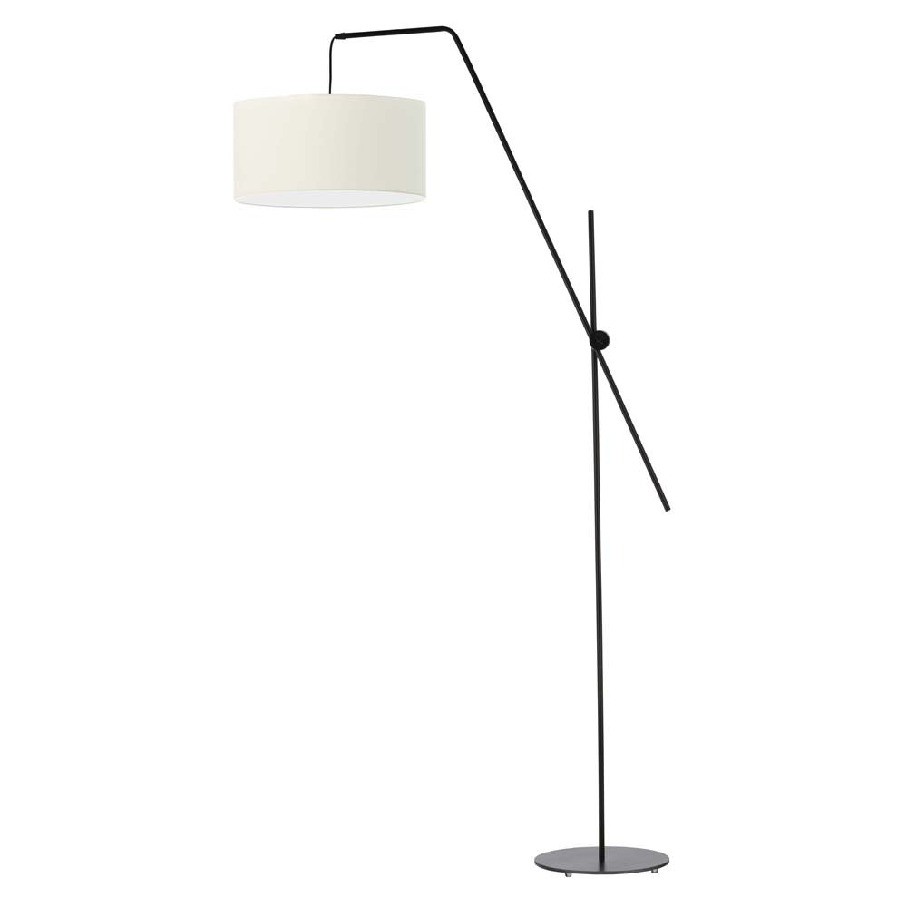 Lampa podłogowa LYSNE Bilbao, 60 W, E27, ecru/czarna, 176x90 cm