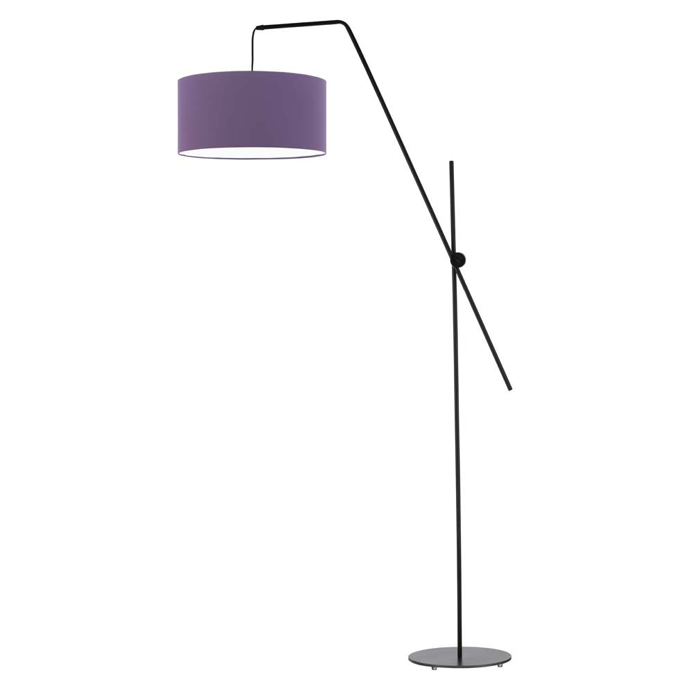 Lampa podłogowa LYSNE Bilbao, 60 W, E27, fioletowa/czarna, 176x90 cm