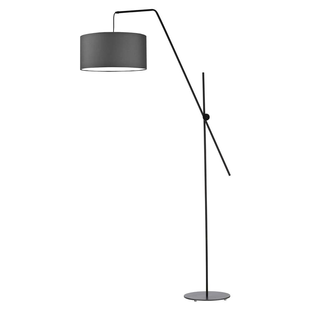 Lampa podłogowa LYSNE Bilbao, 60 W, E27, grafitowa/czarna, 176x90 cm