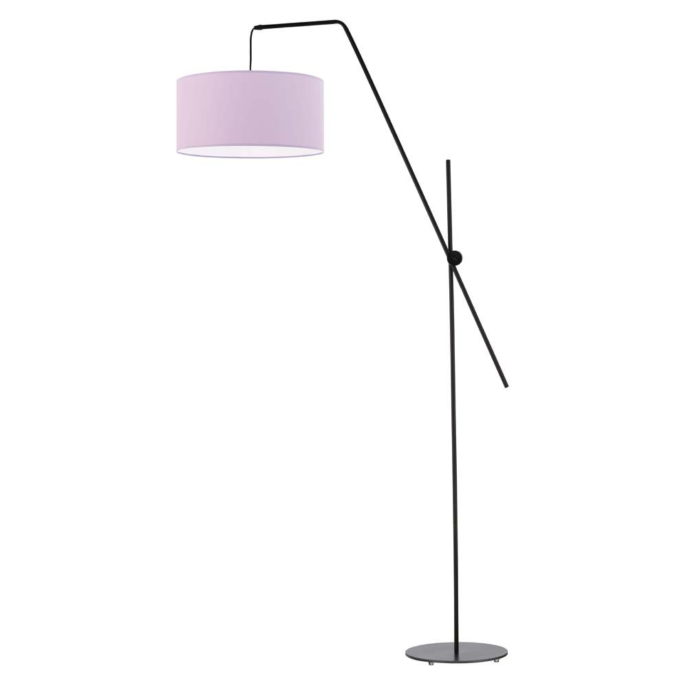 Lampa podłogowa LYSNE Bilbao, 60 W, E27, jasnofioletowa/czarna, 176x90 cm