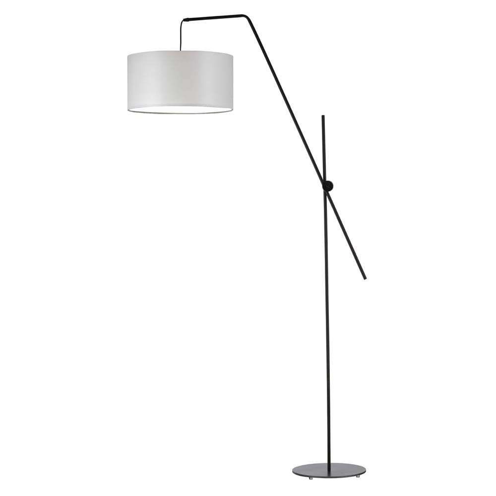 Lampa podłogowa LYSNE Bilbao, 60 W, E27, jasnoszara/czarna, 176x90 cm