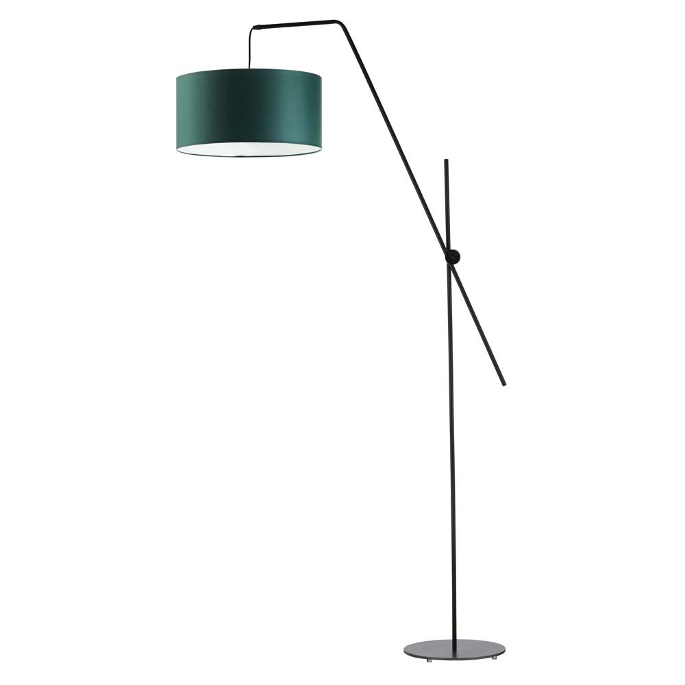 Lampa podłogowa LYSNE Bilbao, 60 W, E27, zieleń butelkowa/czarna, 176x90 cm