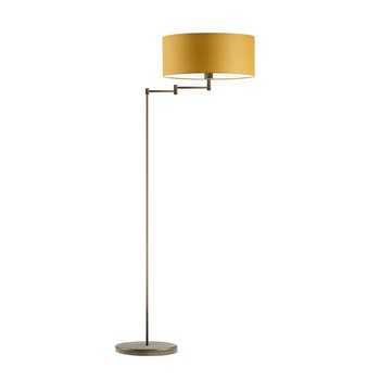 Lampa podłogowa LYSNE Cancun, musztardowa, stare złoto, E27, 155x63 cm - LYSNE