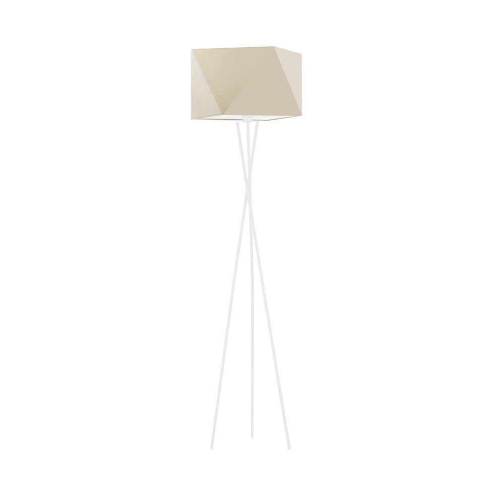 Lampa podłogowa LYSNE Dakar, 60 W, E27, ecru/biała, 164x45 cm