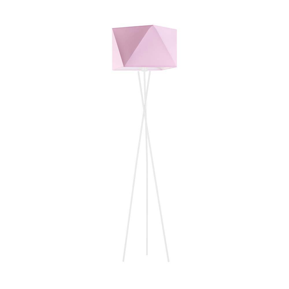 Lampa podłogowa LYSNE Dakar, 60 W, E27, jasnoróżowa/biała, 164x45 cm