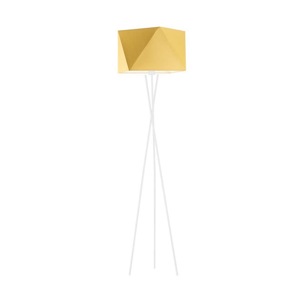 Lampa podłogowa LYSNE Dakar, 60 W, E27, musztardowa/biała, 164x45 cm