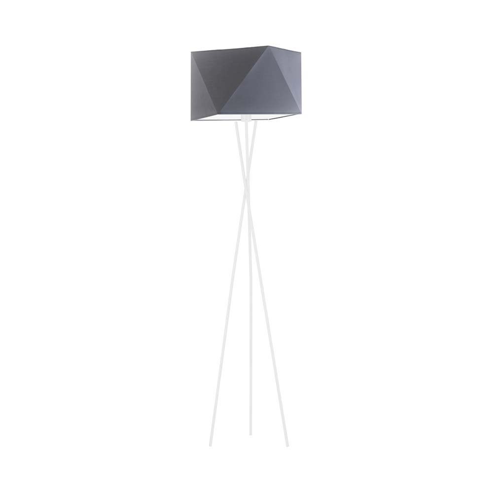 Lampa podłogowa LYSNE Dakar, 60 W, E27, stalowa/biała, 164x45 cm