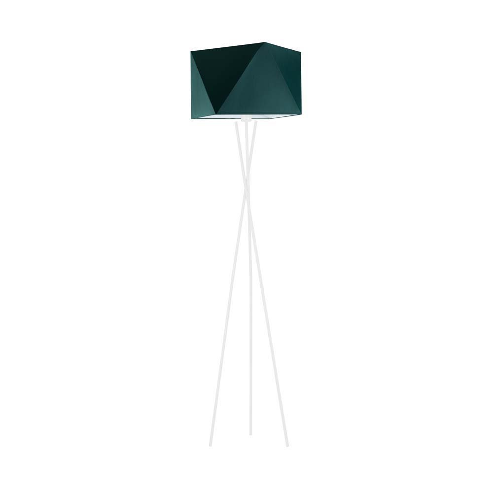 Lampa podłogowa LYSNE Dakar, 60 W, E27, zieleń butelkowa/biała, 164x45 cm